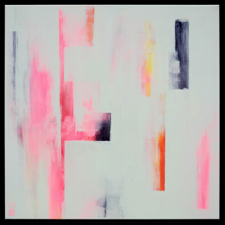 Peinture intitulée "Untitled in Soft wh…" par Ronald Hunter, Œuvre d'art originale, Acrylique Monté sur Châssis en bois