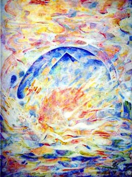Painting titled "Fire" by Ronald Newman, Original Art,