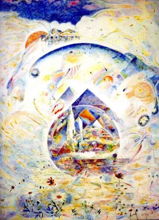 Painting titled "Earth" by Ronald Newman, Original Art,