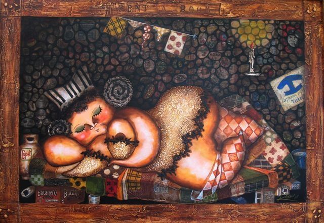 Pintura titulada "El cuarto de Tula" por Ronald Espinosa, Obra de arte original