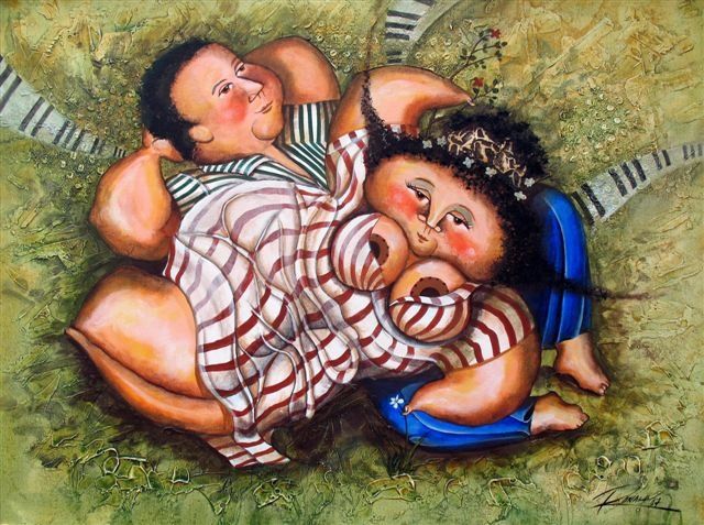 Pintura titulada "Primavera o Descanso" por Ronald Espinosa, Obra de arte original
