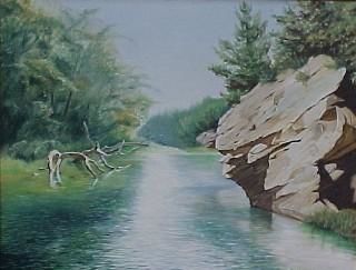 Картина под названием "Turkey Creek" - Ron Bell, Подлинное произведение искусства,