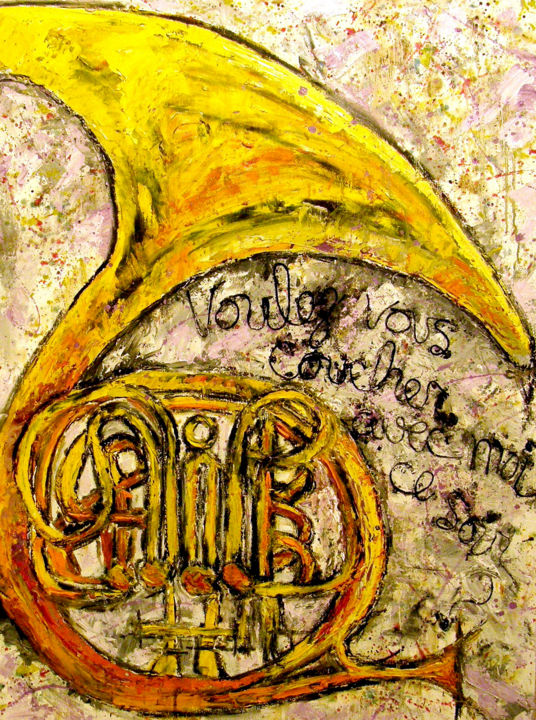 Pittura intitolato "Voulez-Vous Coucher…" da Ronda Richley, Opera d'arte originale, Altro