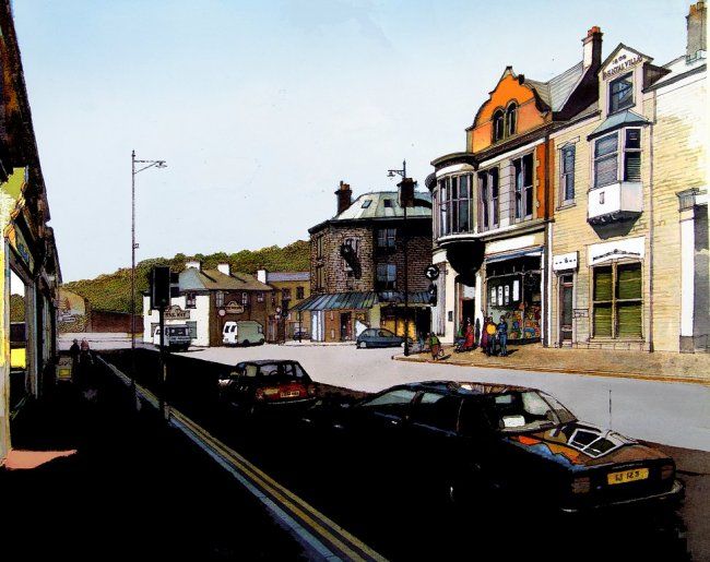 Painting titled "NORTHERN TOWN" by Ian H. Parry, Original Artwork