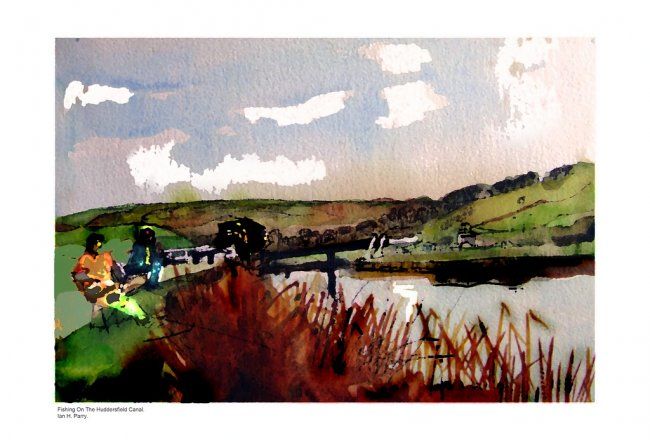 Painting titled "DIGGLE LOCK" by Ian H. Parry, Original Artwork
