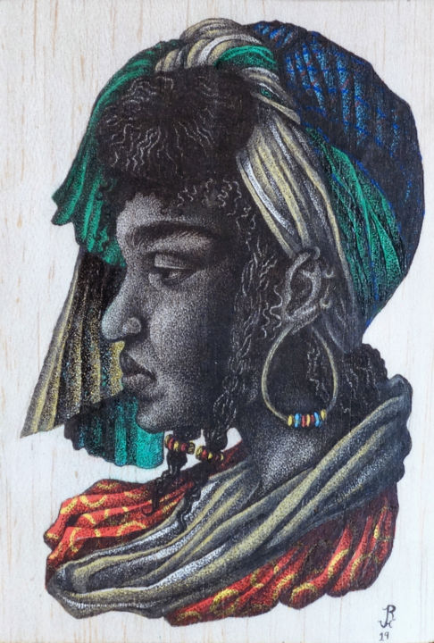Drawing titled "The Wanderer II" by Roque, Original Art, Ink