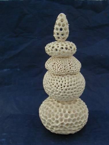 Sculpture titled "Coral Tower" by Rorie Brophy, Original Art, Ceramics