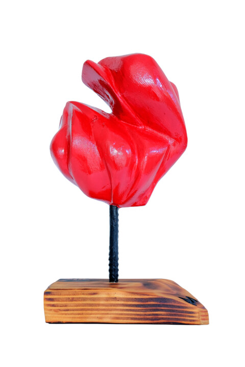 Escultura intitulada "Just a blood pump" por Rorig Mirtos, Obras de arte originais, Madeira