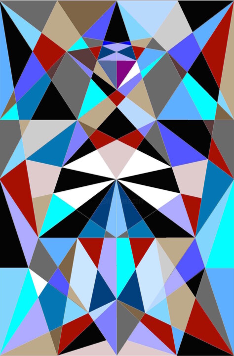 Digital Arts titled "simbolismo geometri…" by Rosa Zappalà, Original Artwork, Marker