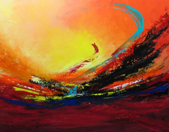 Painting titled "SYMPHONY" by Emerald Art Studio, Original Artwork, Oil