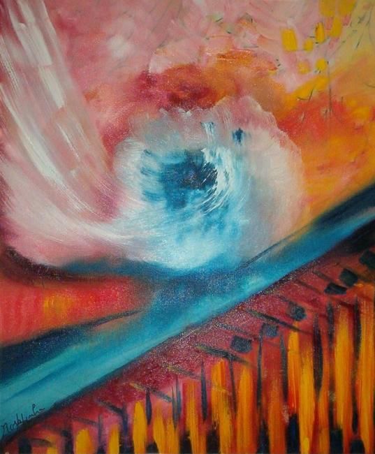 Painting titled "Piano" by Rosa Lapinha, Original Artwork