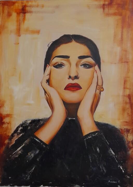 Schilderij getiteld "Callas" door Rosalba Busani, Origineel Kunstwerk, Olie