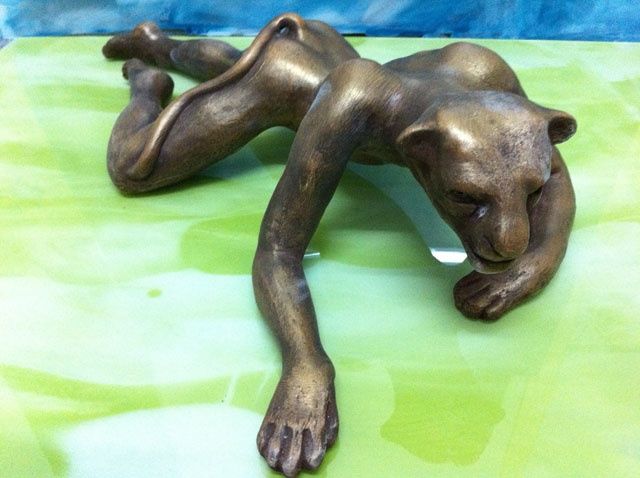 Sculpture titled "Homme léopard" by Rosalie C, Original Artwork