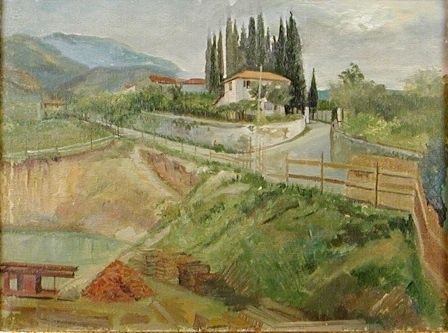 Dessin intitulée "Il cantiere" par Altini, Œuvre d'art originale,
