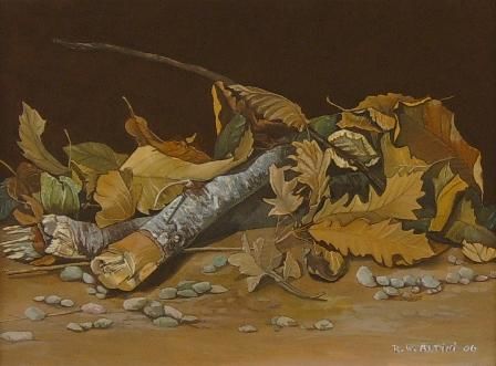Painting titled "autunno" by Altini, Original Artwork