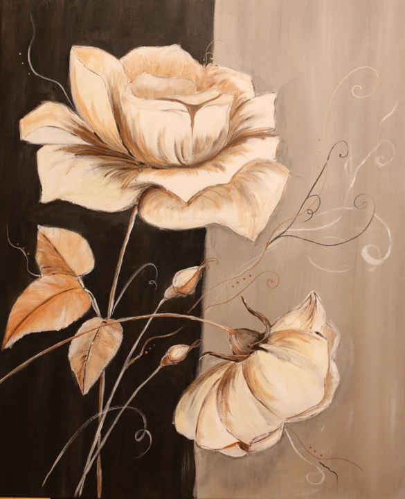 Malarstwo zatytułowany „Vrtnici” autorstwa Rosana Štiglic, Oryginalna praca, Akryl
