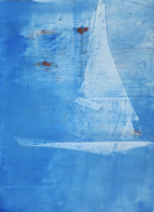 Pittura intitolato "CALM OCEAN" da Rosangela Rodrigues, Opera d'arte originale, Acrilico