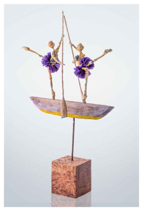 Sculpture titled "Serie  Un Baile al…" by Rosa Salazar, Original Artwork, Paper