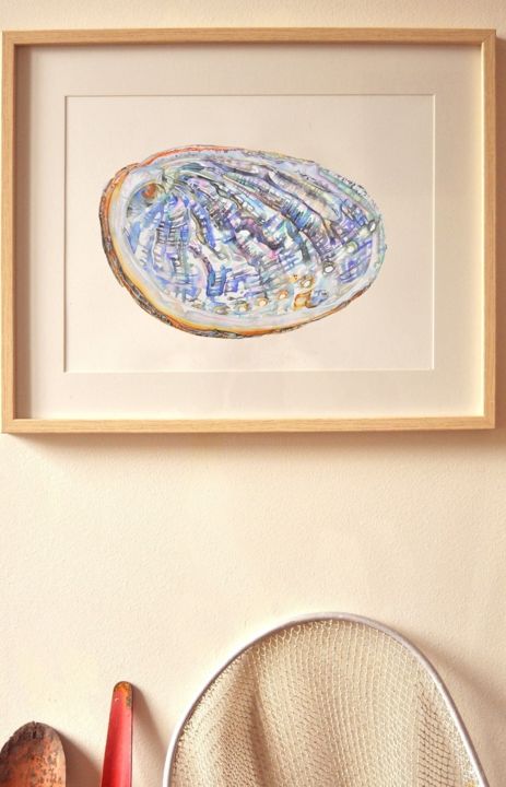 Peinture intitulée "Ormeau" par Rose Bonnefoy, Œuvre d'art originale, Aquarelle
