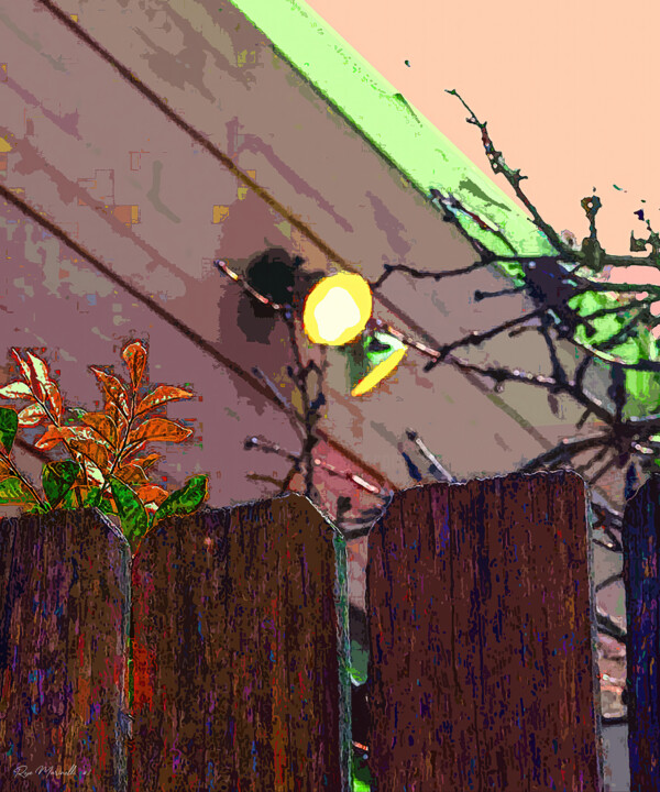 Digitale Kunst getiteld "Over the Fence: Ill…" door Rose Marinelli, Origineel Kunstwerk, 2D Digital Work