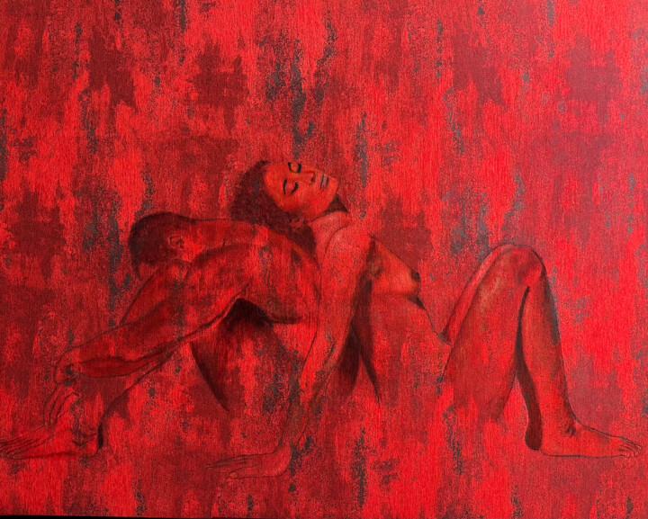 Pintura titulada "Soupçon d'Amour" por Rose Soria, Obra de arte original, Acrílico Montado en Bastidor de camilla de madera