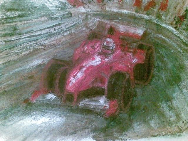 Painting titled "Formule 1" by Rosedingue, Original Artwork