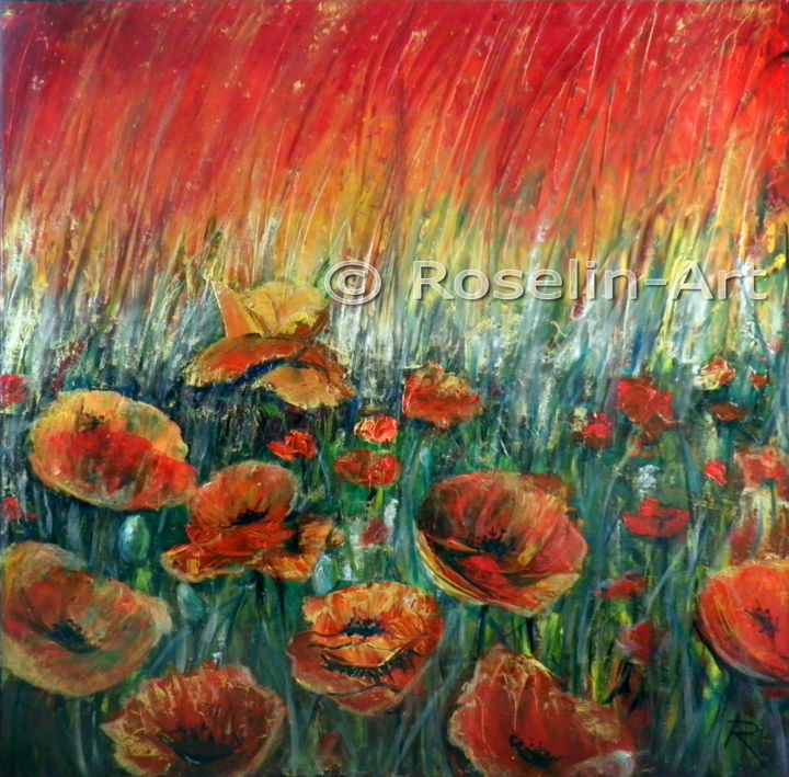 Painting titled "Peinture à l’huile.…" by Roselin-Art, Original Artwork, Oil