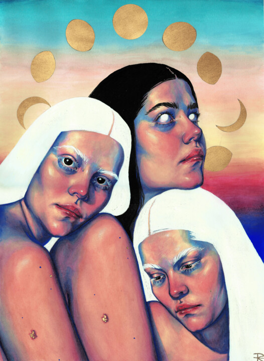 Malarstwo zatytułowany „El tiempo (es para…” autorstwa Roselin Estephanía, Oryginalna praca, Akwarela