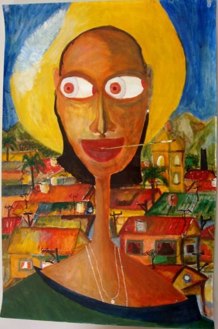 Painting titled "La Señorita" by Carlos Alberto Rosell Pla, Original Artwork, Oil