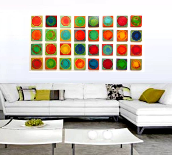 Painting titled "dancingcircles32-di…" by Rosemary Pierce, Original Art,