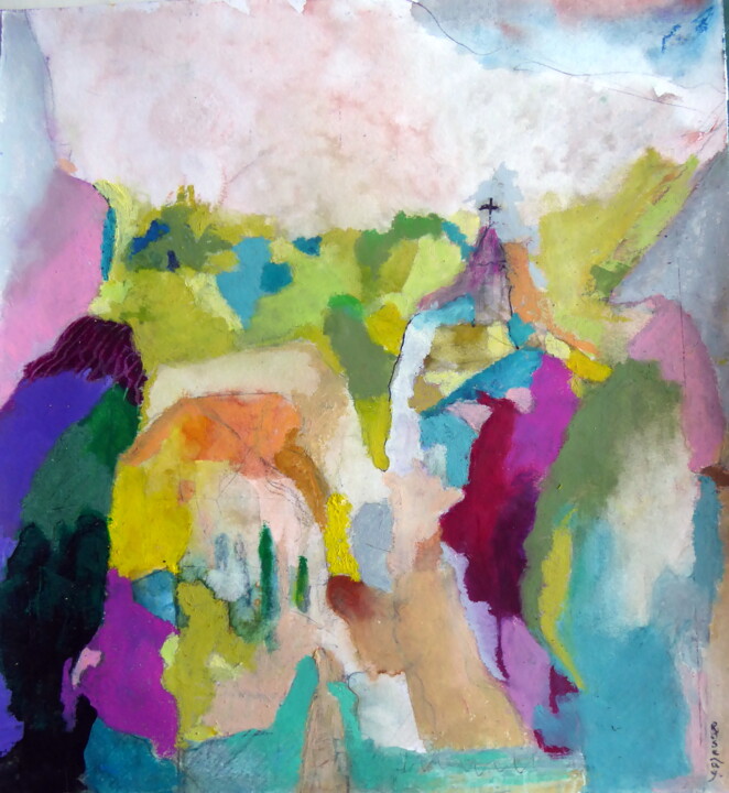 Malarstwo zatytułowany „Playing with colors…” autorstwa Rosemay Dahan, Oryginalna praca, Akryl