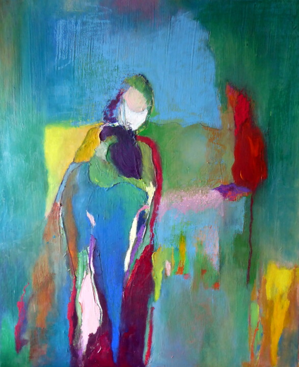 Peinture intitulée "Together" par Rosemay Dahan, Œuvre d'art originale, Huile