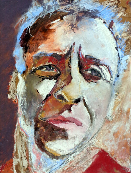 Peinture intitulée "Nicolas De Staël" par Rosemay Dahan, Œuvre d'art originale, Pastel