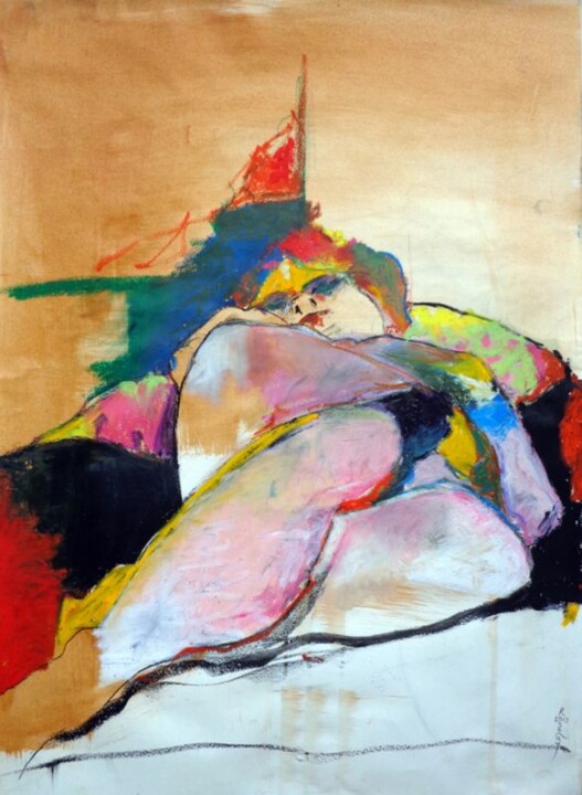 Peinture intitulée "Ilana" par Rosemay Dahan, Œuvre d'art originale, Pastel