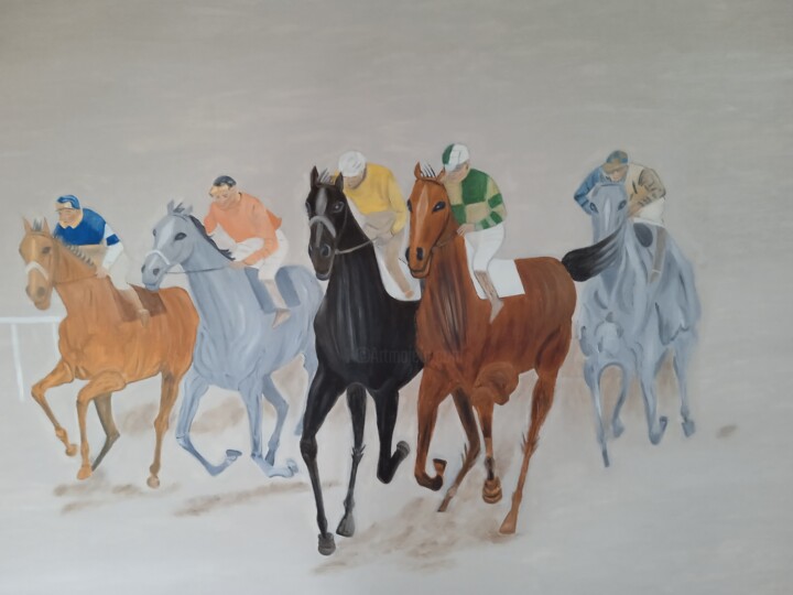 Painting titled "Polo Apocalíptico" by Roser Solà, Original Artwork, Oil
