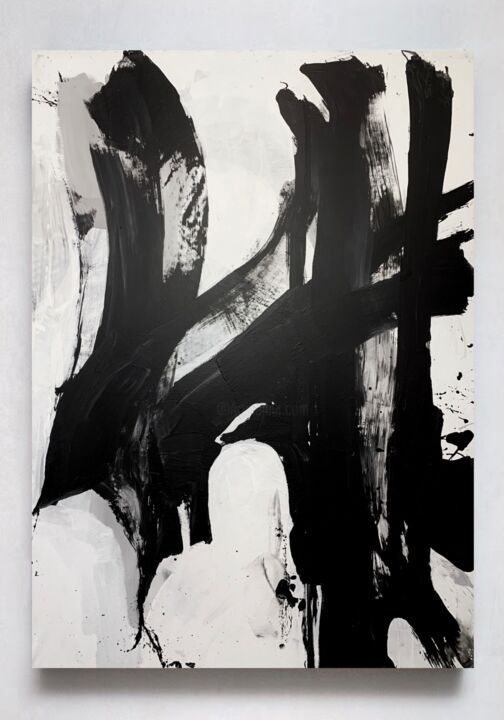 Pittura intitolato "Black 12x" da Rosi Roys, Opera d'arte originale, Acrilico