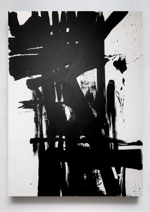 Ζωγραφική με τίτλο "Black 15x" από Rosi Roys, Αυθεντικά έργα τέχνης, Ακρυλικό