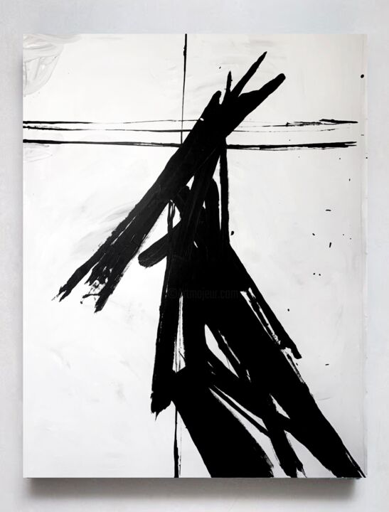 Peinture intitulée "Black 18x" par Rosi Roys, Œuvre d'art originale, Acrylique