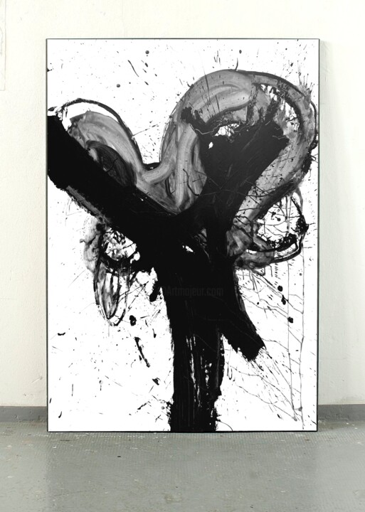 Malerei mit dem Titel "Black 37x" von Rosi Roys, Original-Kunstwerk, Acryl