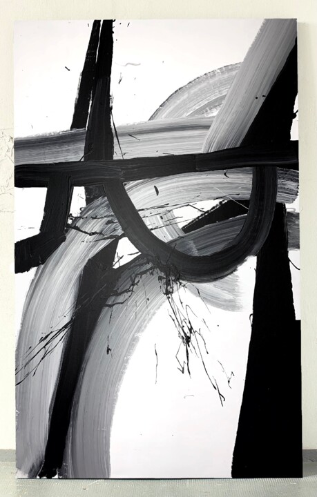 Pittura intitolato "Black 97x" da Rosi Roys, Opera d'arte originale, Acrilico