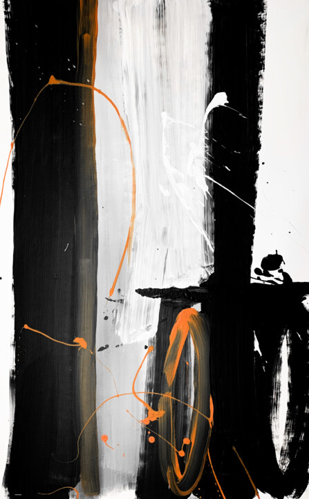 Malerei mit dem Titel "Mini black 7" von Rosi Roys, Original-Kunstwerk, Acryl