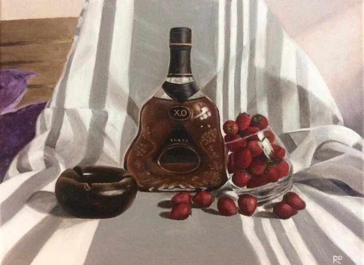 Painting titled "Morning Still Life" by Rosie Dang, Original Artwork, Oil