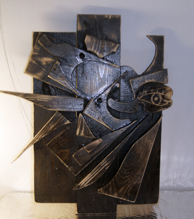 Sculpture intitulée "3D wooden panels "…" par Igor Gor, Œuvre d'art originale, Bois