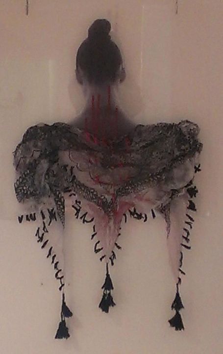 Collages getiteld "Gipsy Blood" door Rossana Liberalesso, Origineel Kunstwerk, Textiel