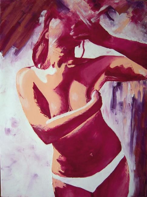 Pittura intitolato "nudo" da Anthea, Opera d'arte originale,