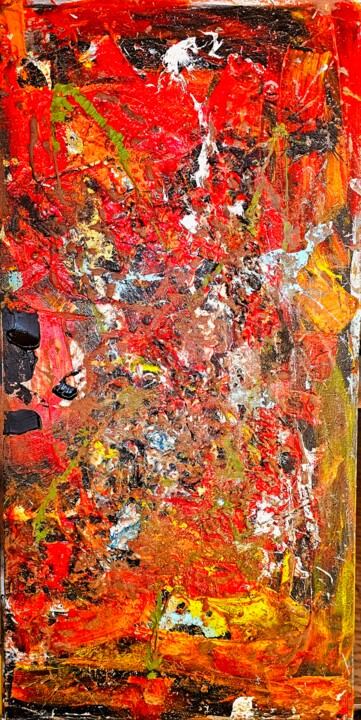 Malerei mit dem Titel "Inferno" von Rossano Artioli, Original-Kunstwerk, Acryl