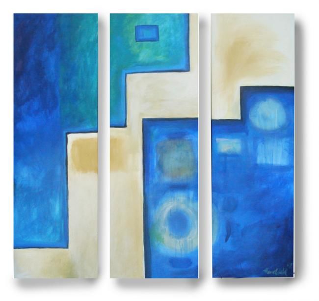 Triptico Azul Blanco 絵画 Angie Rosselによって Artmajeur Triptico Azul Blanco 絵画 Angie Rosselによって Artmajeur