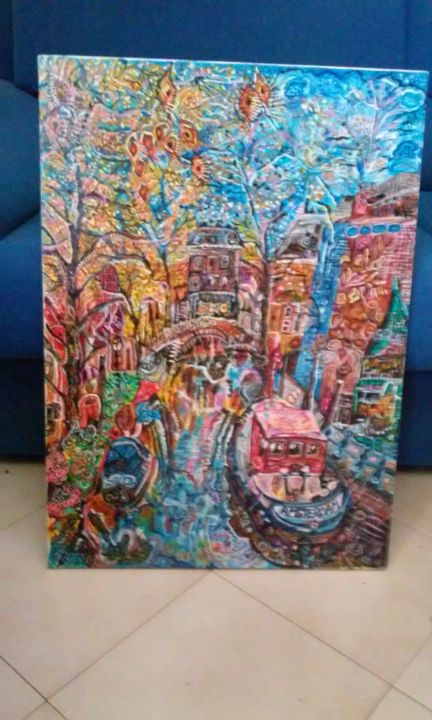 Painting titled "dedicato a Vincent…" by Rossella Quebella, Original Artwork