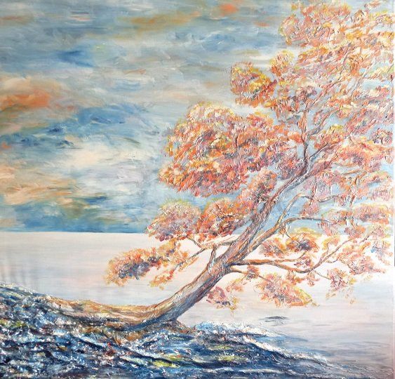 Peinture intitulée "Carré d'arbre 3" par Michèle Rossetto, Œuvre d'art originale