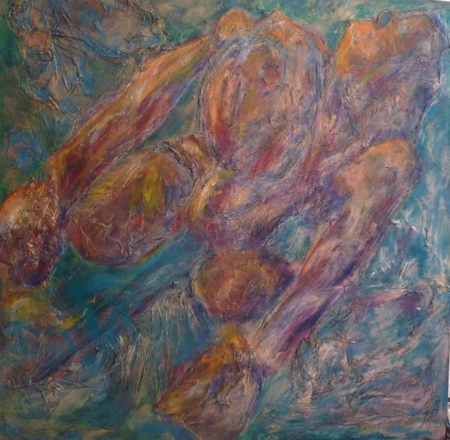 Painting titled "Hong" by Michèle Rossetto, Original Artwork